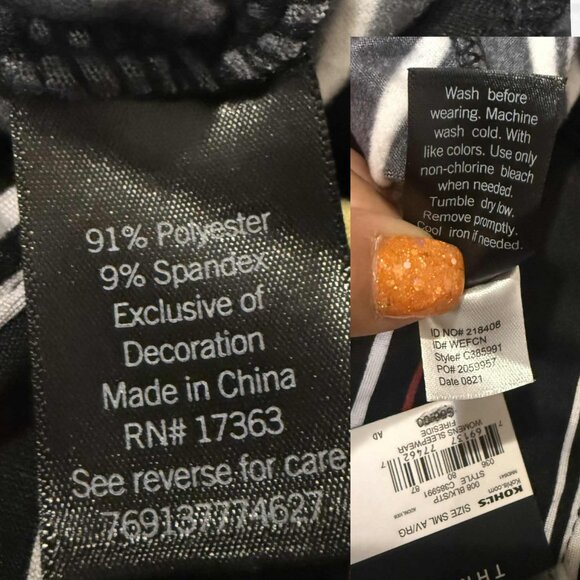 NWT Simply Vera Wang Women Striped Pajama Set Size Small 2pc Cozy Soft Lounge - Picture 9 of 10